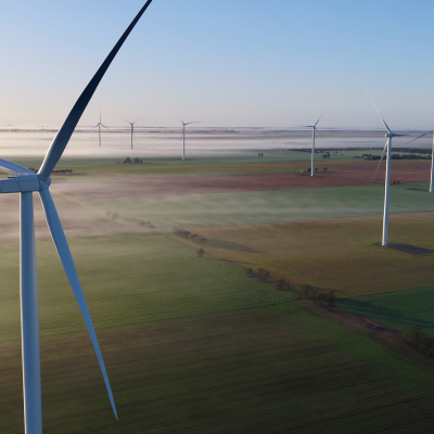 Photo of wind turbines at Murra Warra Wind Farm